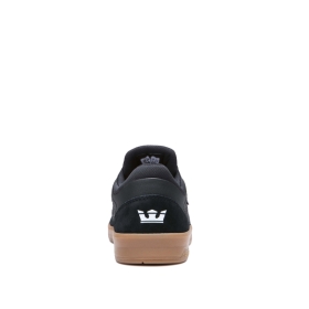 Mens Supra Low Top Shoes SAINT Black/gum | AU-58455